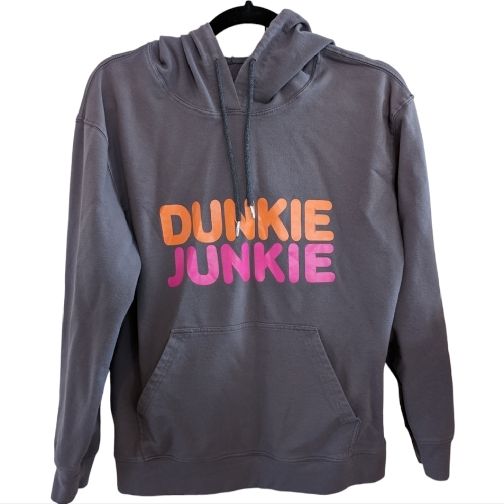 Dunkie Junkie Spellout Cotton Hoodie Sweatshirt Size Medium Fun